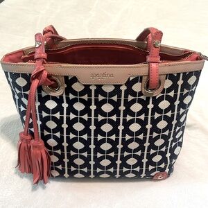 Spartina 449 Daufuskia Island Natural Linen Leather Handbag